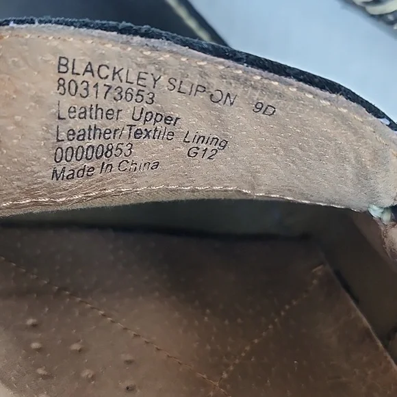 EUC POLO RALPH LAUREN MEN'S BLACKLY  NAVY LEATHER LOAFERS - Picture 8 of 9